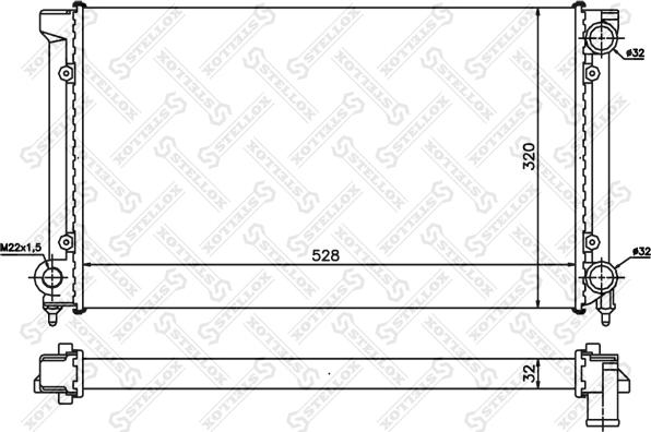 Stellox 10-25003-SX - Radiator, mühərrikin soyudulması furqanavto.az