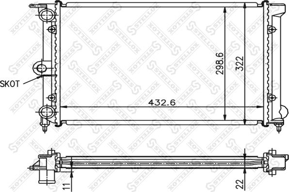 Stellox 10-25002-SX - Radiator, mühərrikin soyudulması furqanavto.az