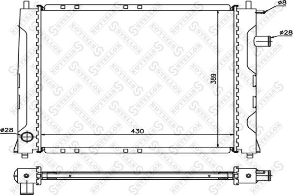 Stellox 10-25014-SX - Radiator, mühərrikin soyudulması furqanavto.az