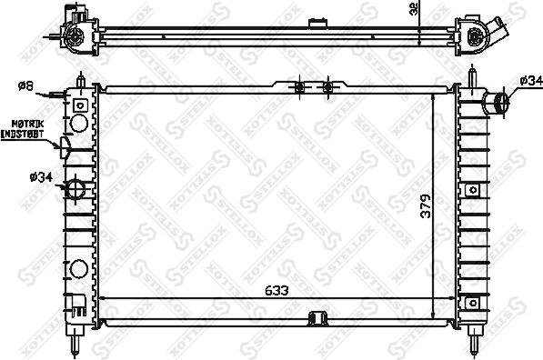 Stellox 10-25015-SX - Radiator, mühərrikin soyudulması furqanavto.az