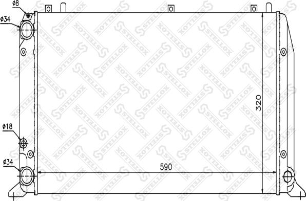 Stellox 10-25016-SX - Radiator, mühərrikin soyudulması furqanavto.az