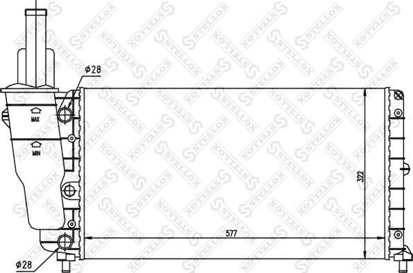 Stellox 10-25084-SX - Radiator, mühərrikin soyudulması furqanavto.az