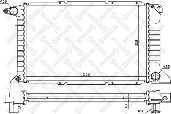 Stellox 10-25797-SX - Radiator, mühərrikin soyudulması furqanavto.az