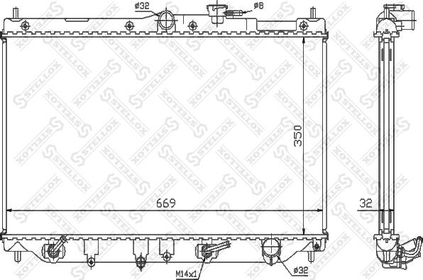 Stellox 10-25088-SX - Radiator, mühərrikin soyudulması furqanavto.az