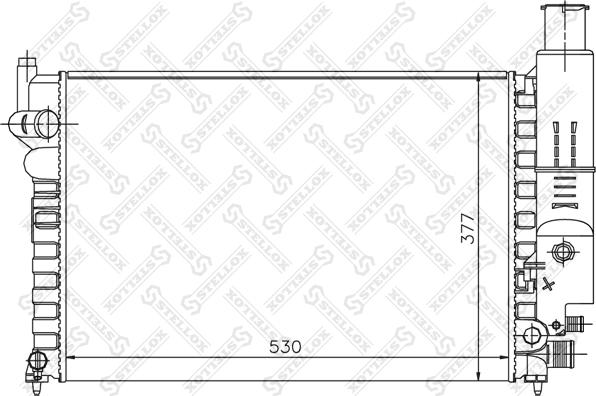 Stellox 10-25083-SX - Radiator, mühərrikin soyudulması furqanavto.az