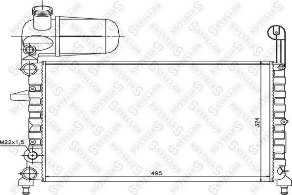 Stellox 10-25030-SX - Radiator, mühərrikin soyudulması furqanavto.az