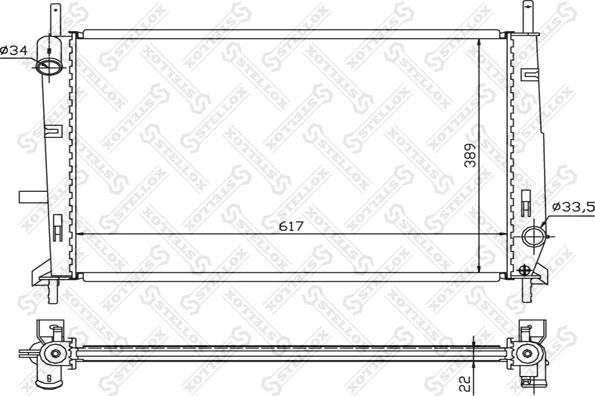 Stellox 10-25031-SX - Radiator, mühərrikin soyudulması furqanavto.az