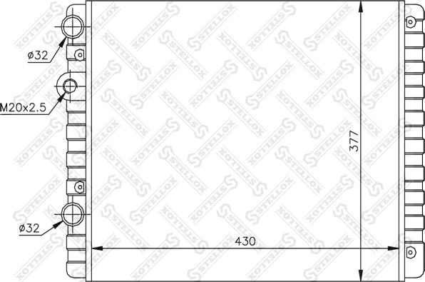 Stellox 10-25070-SX - Radiator, mühərrikin soyudulması furqanavto.az