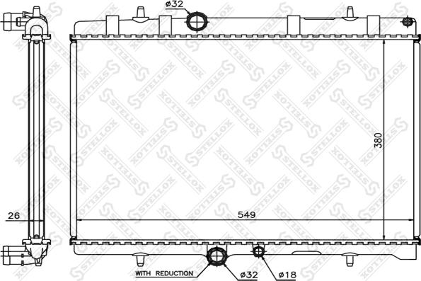 Stellox 10-25077-SX - Radiator, mühərrikin soyudulması furqanavto.az