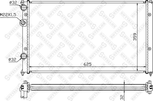 Stellox 10-25199-SX - Radiator, mühərrikin soyudulması furqanavto.az