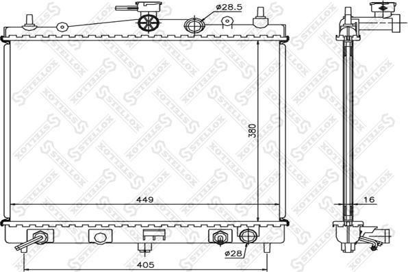 Stellox 10-25190-SX - Radiator, mühərrikin soyudulması furqanavto.az