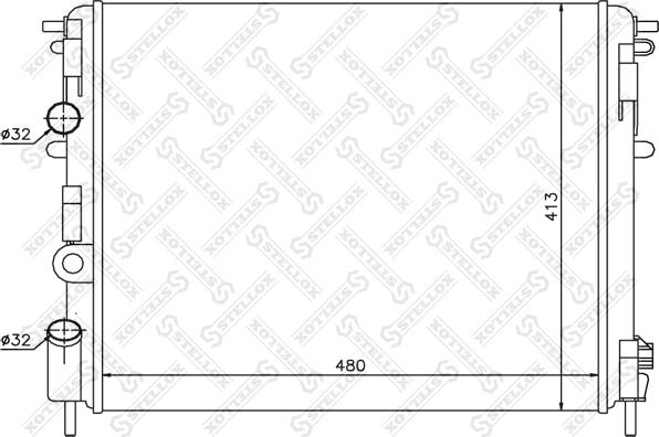 Stellox 10-25192-SX - Radiator, mühərrikin soyudulması furqanavto.az