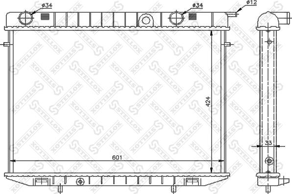 Stellox 10-25141-SX - Radiator, mühərrikin soyudulması furqanavto.az