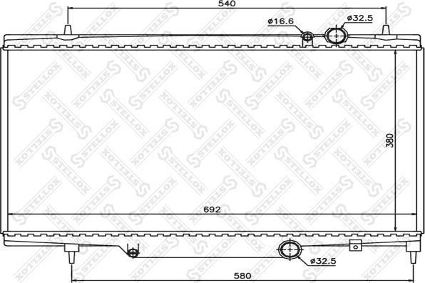 Stellox 10-25164-SX - Radiator, mühərrikin soyudulması furqanavto.az