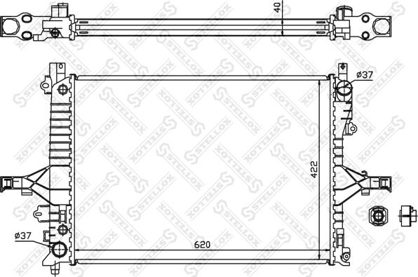 Stellox 10-25165-SX - Radiator, mühərrikin soyudulması furqanavto.az