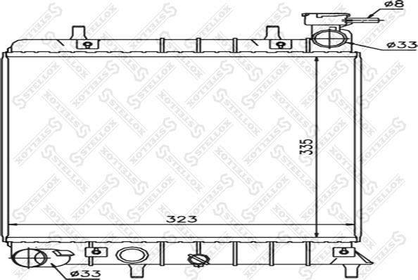 Stellox 10-25168-SX - Radiator, mühərrikin soyudulması furqanavto.az