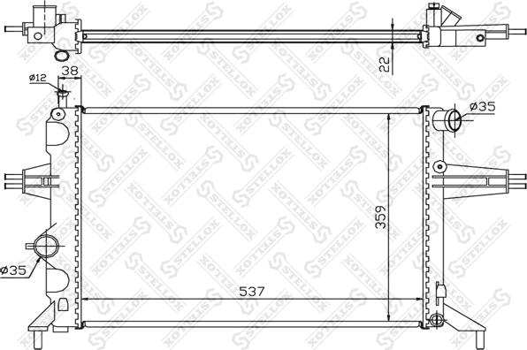 Stellox 10-25163-SX - Radiator, mühərrikin soyudulması furqanavto.az