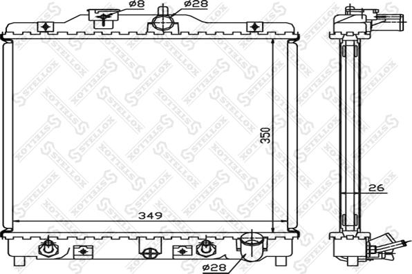 Stellox 10-25103-SX - Radiator, mühərrikin soyudulması furqanavto.az