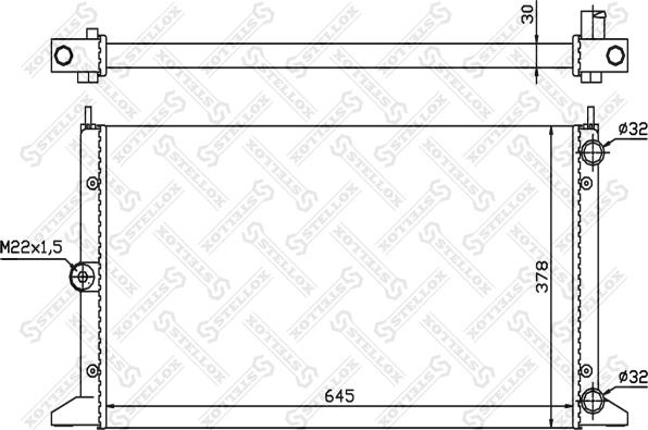 Stellox 10-25107-SX - Radiator, mühərrikin soyudulması furqanavto.az