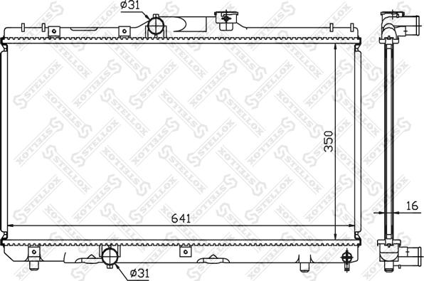 Stellox 10-25114-SX - Radiator, mühərrikin soyudulması furqanavto.az