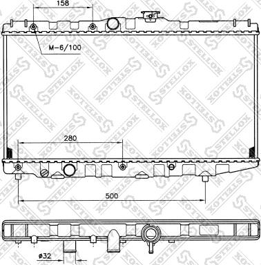 Stellox 10-25110-SX - Radiator, mühərrikin soyudulması furqanavto.az