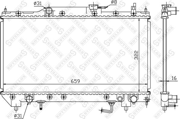 Stellox 10-25112-SX - Radiator, mühərrikin soyudulması furqanavto.az