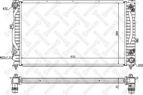 Stellox 10-25139-SX - Radiator, mühərrikin soyudulması furqanavto.az