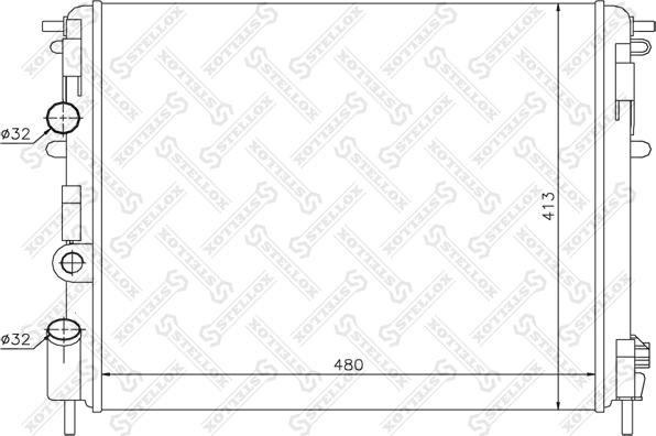 Stellox 10-25134-SX - Radiator, mühərrikin soyudulması furqanavto.az