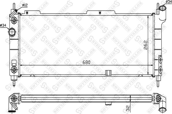 Stellox 10-25136-SX - Radiator, mühərrikin soyudulması furqanavto.az