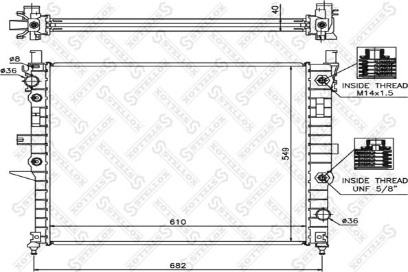 Stellox 10-25138-SX - Radiator, mühərrikin soyudulması furqanavto.az