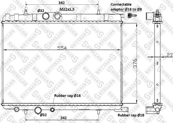 Stellox 10-25120-SX - Radiator, mühərrikin soyudulması furqanavto.az