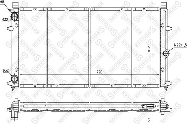 Stellox 10-25127-SX - Radiator, mühərrikin soyudulması furqanavto.az