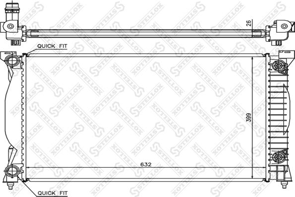 Stellox 10-25178-SX - Radiator, mühərrikin soyudulması furqanavto.az