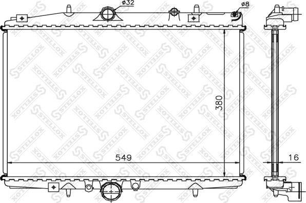 Stellox 10-25173-SX - Radiator, mühərrikin soyudulması furqanavto.az