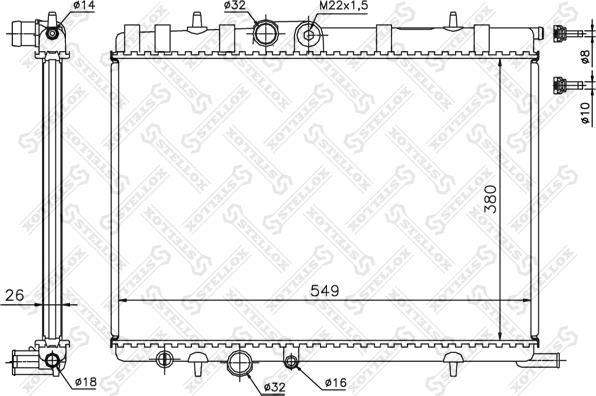 Stellox 10-25177-SX - Radiator, mühərrikin soyudulması furqanavto.az