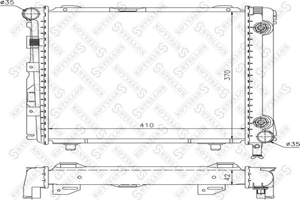 Stellox 10-25890-SX - Radiator, mühərrikin soyudulması furqanavto.az