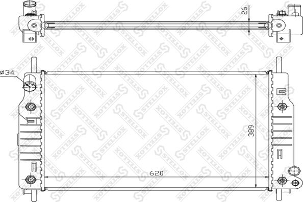 Stellox 10-25803-SX - Radiator, mühərrikin soyudulması furqanavto.az