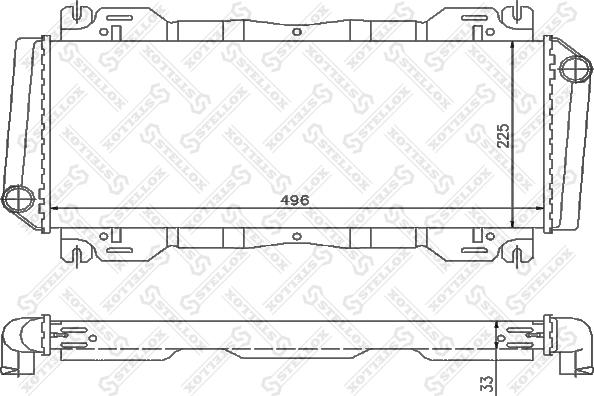 Stellox 10-25802-SX - Radiator, mühərrikin soyudulması furqanavto.az