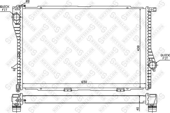 Stellox 10-25393-SX - Radiator, mühərrikin soyudulması furqanavto.az