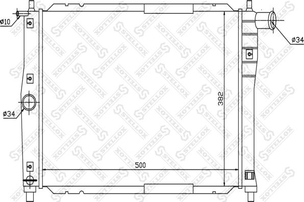 Stellox 10-25340-SX - Radiator, mühərrikin soyudulması furqanavto.az