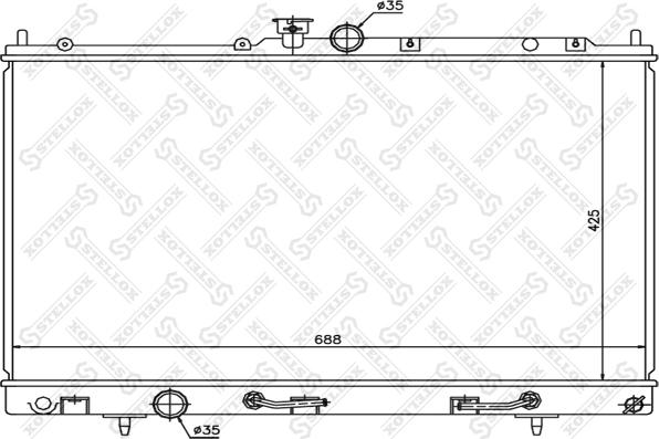 Stellox 10-25348-SX - Radiator, mühərrikin soyudulması www.furqanavto.az