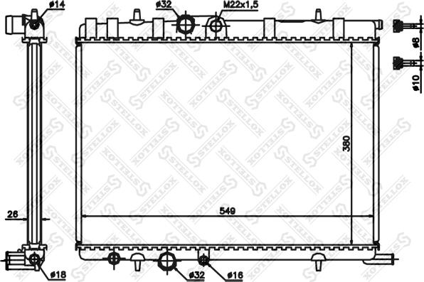 Stellox 10-25354-SX - Radiator, mühərrikin soyudulması furqanavto.az