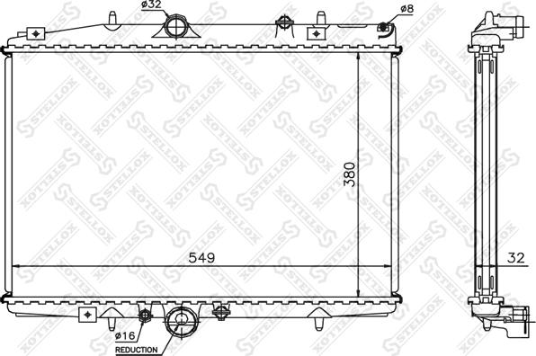 Stellox 10-25353-SX - Radiator, mühərrikin soyudulması furqanavto.az