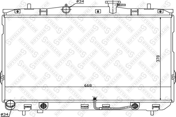 Stellox 10-25300-SX - Radiator, mühərrikin soyudulması furqanavto.az