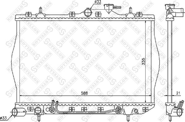 Stellox 10-25302-SX - Radiator, mühərrikin soyudulması furqanavto.az