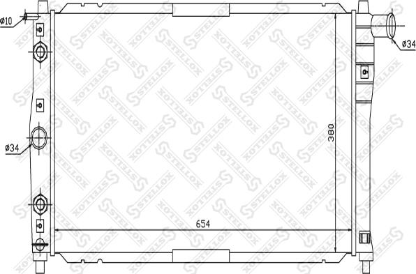 Stellox 10-25319-SX - Radiator, mühərrikin soyudulması furqanavto.az