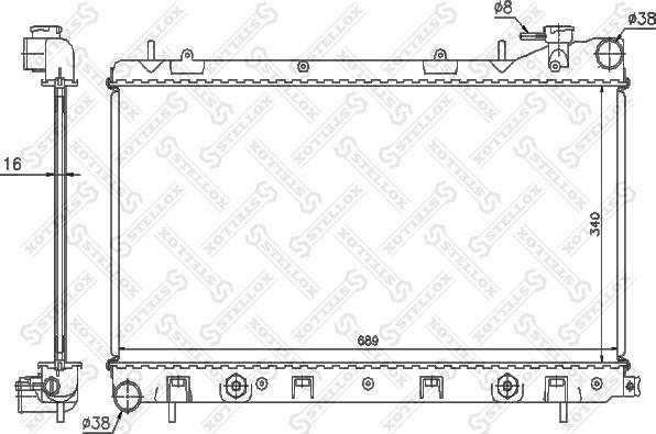 Stellox 10-25381-SX - Radiator, mühərrikin soyudulması furqanavto.az