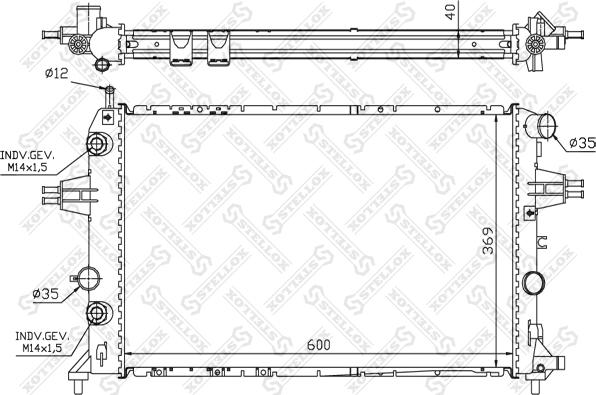 Stellox 10-25387-SX - Radiator, mühərrikin soyudulması furqanavto.az