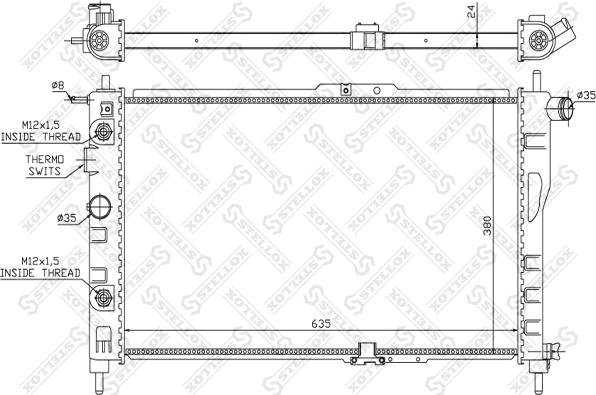 Stellox 10-25325-SX - Radiator, mühərrikin soyudulması furqanavto.az