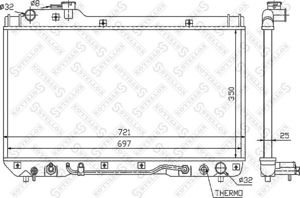 Stellox 10-25378-SX - Radiator, mühərrikin soyudulması furqanavto.az